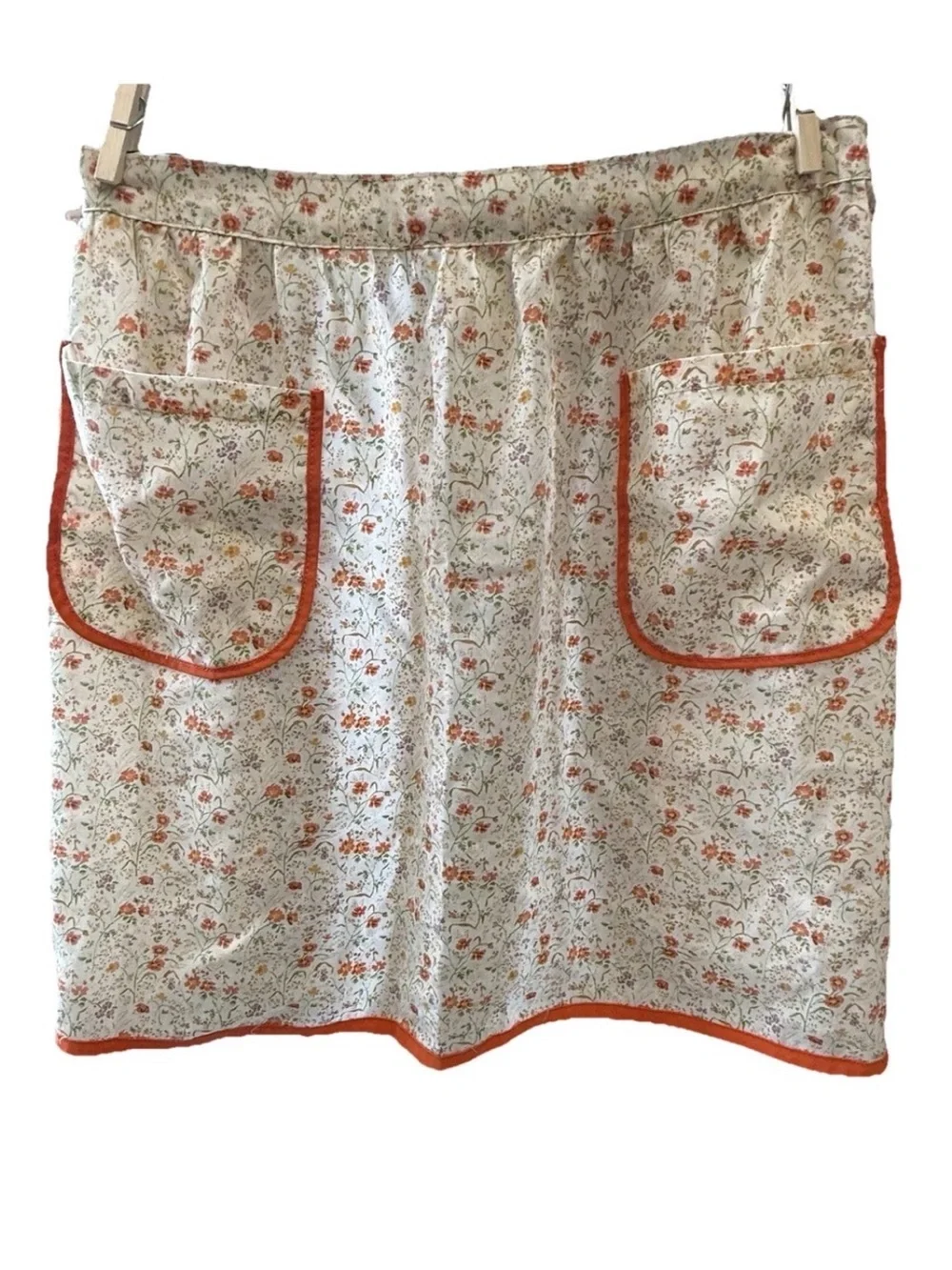 Two VTG Handmade Retro Handmade Half Aprons MCM 60’s 70’s